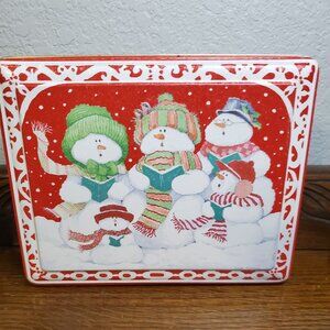 Keller Charles Christmas Tin - Caroling Snowmen